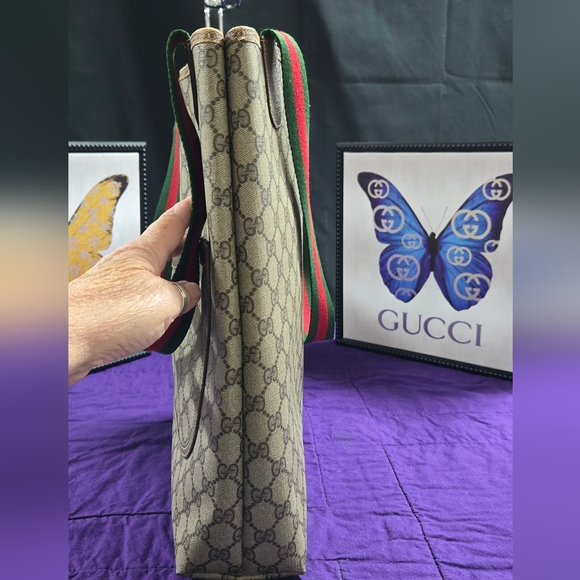 VGC VINTAGE GUCCI SHERRY LINE TOTE/ SHOULDER BAG - Picture 9 of 13